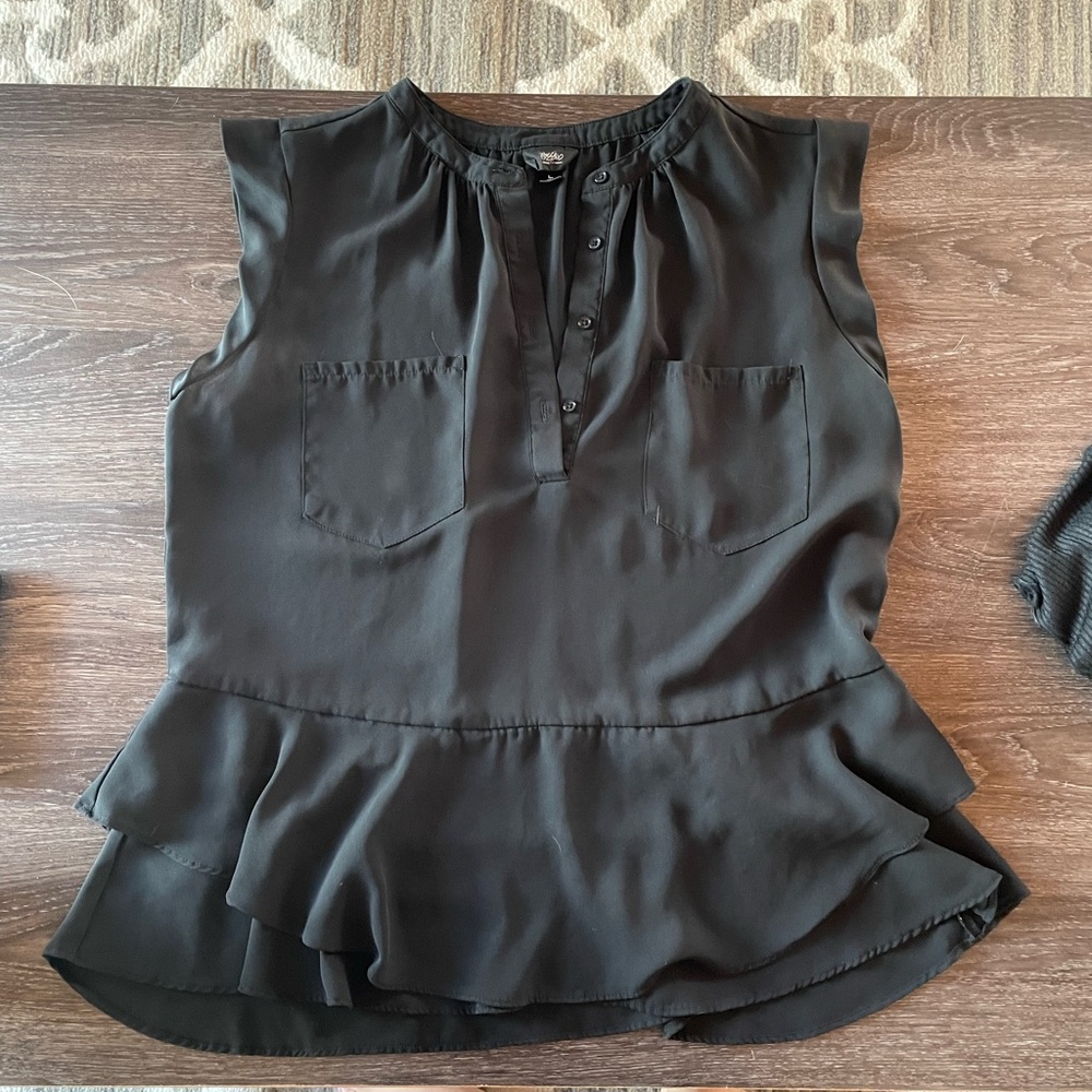 Black flowy dress shirt